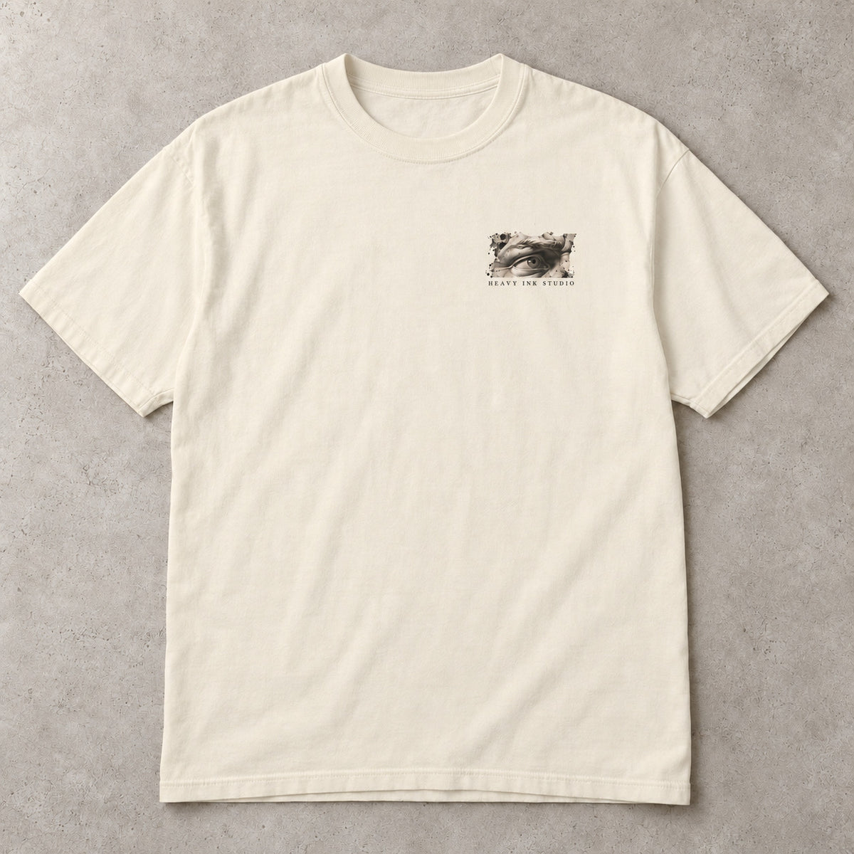 Defiance No. 02 by Heavy Ink Studio in Ivory, full shirt front view.
