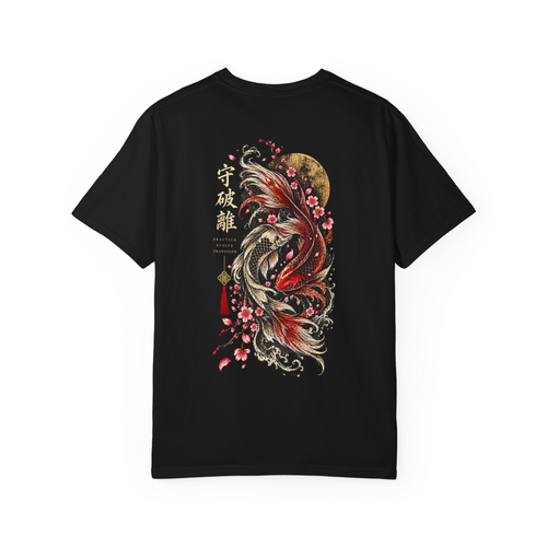 Heavy Ink Koi tee — Black Back
