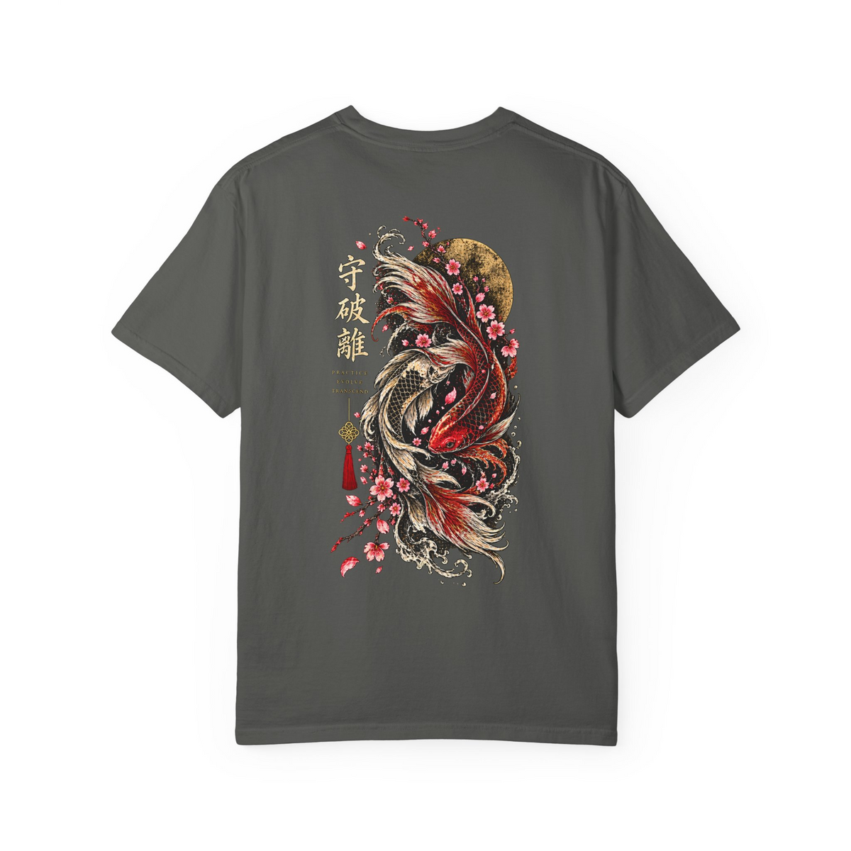 Heavy Ink Koi tee — Pepper Back
