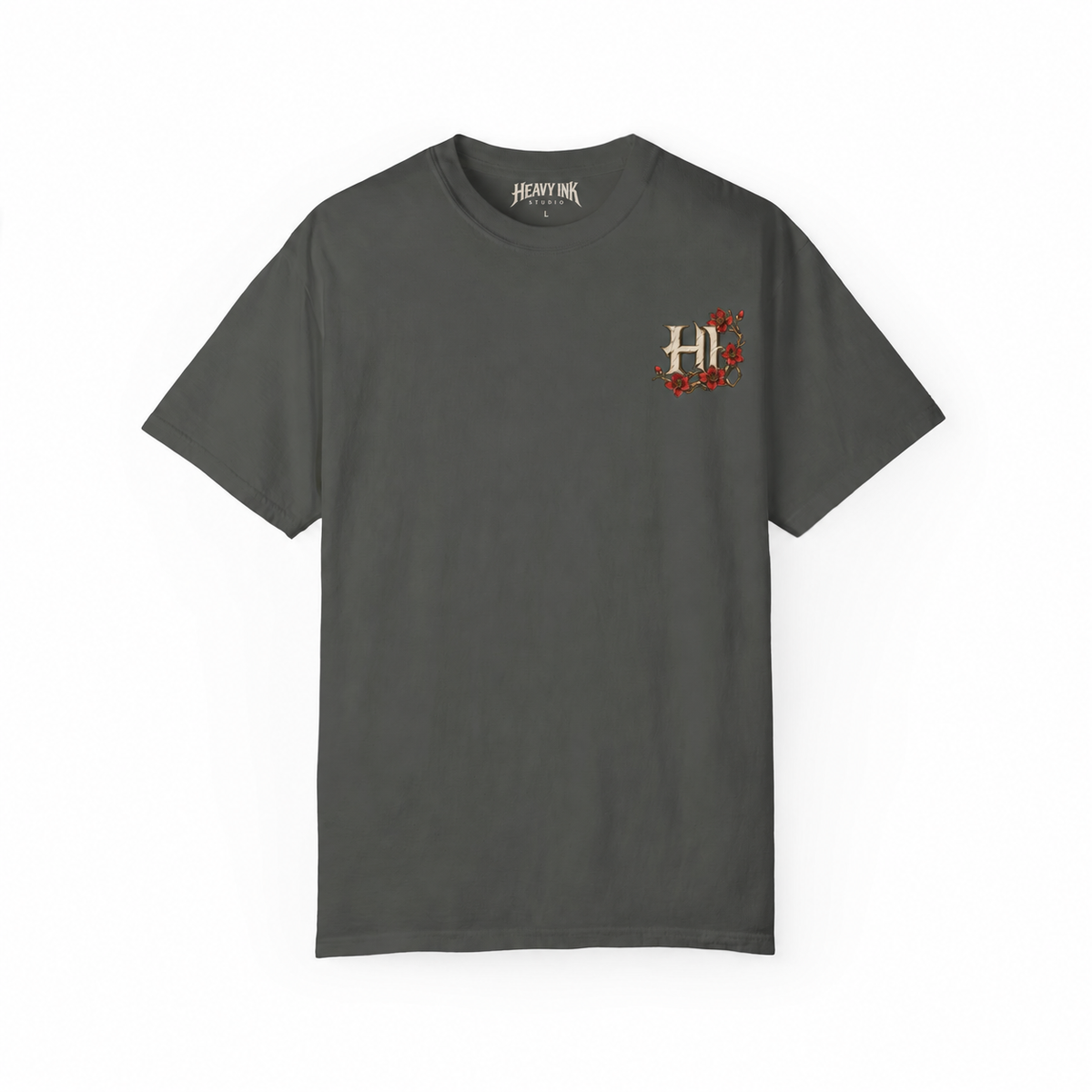 Heavy Ink Oni tee — Pepper Front