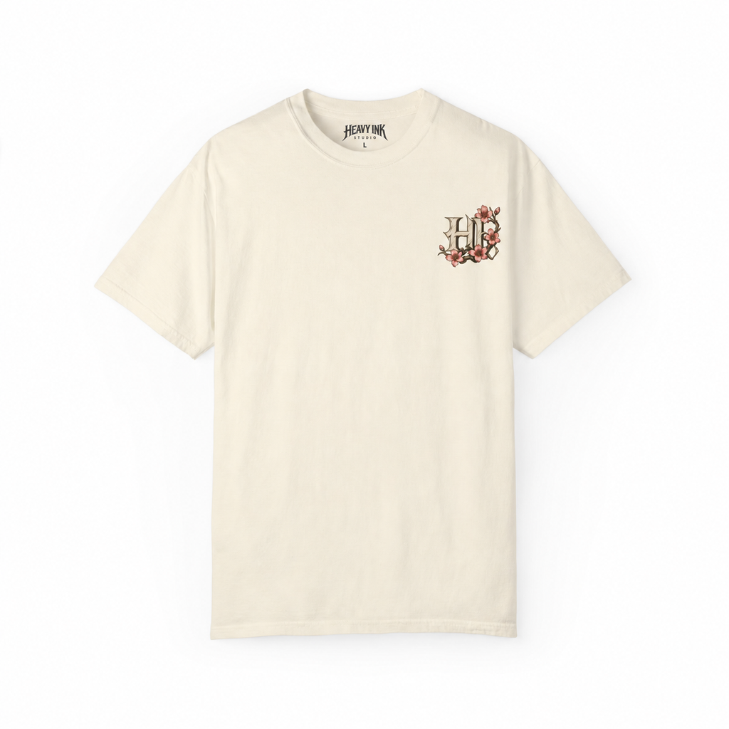 Heavy Ink Samurai tee — Ivory Front